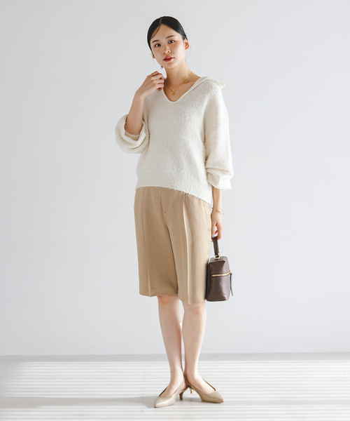 Noble（ノーブル）の「コンパクトサテンバミューダーパンツ（その他パンツ・レディース・ブラック/ベージュ・36/38）」の17枚目の写真