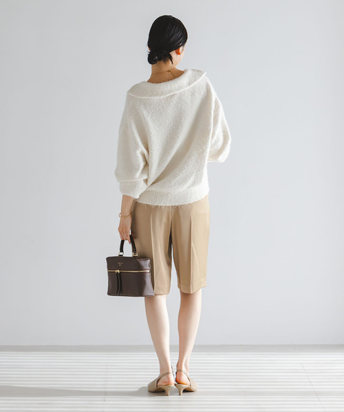 Noble（ノーブル）の「コンパクトサテンバミューダーパンツ（その他パンツ・レディース・ブラック/ベージュ・36/38）」の18枚目の写真