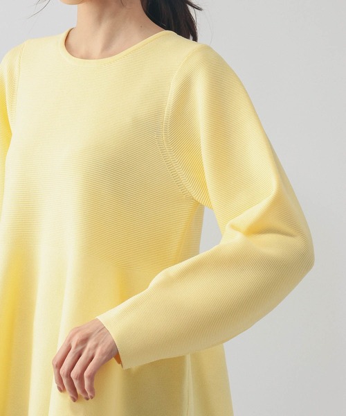 GLOBAL WORK（グローバルワーク）の「リッチライトペプラムプルオーバー/632671（ニット/セーター・レディース・グレー/ペールイエロー/ブラック/ネイビー・MEDIUM/LARGE）」の13枚目の写真