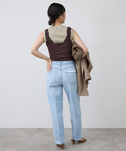 SLOBE IENA(スローブイエナ)の「ラメリブノースリーブプルオーバー(ニット/セーター・レディース・ベージュ/ブラウン・FREE)」の10枚目の写真