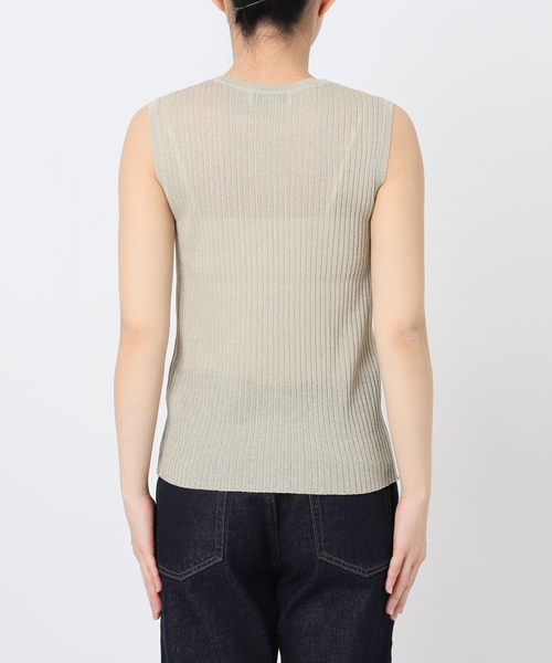 SLOBE IENA(スローブイエナ)の「ラメリブノースリーブプルオーバー(ニット/セーター・レディース・ベージュ/ブラウン・FREE)」の14枚目の写真