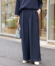 RIVE DROITE | 【オケージョンや通勤に】ダブルサテンタックパンツ(スラックス)