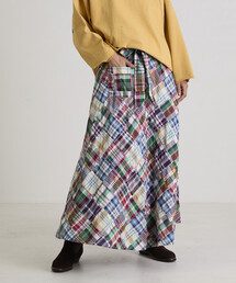 Freada（フリーダ）の「Freada/フリーダ インドパッチワークチェック巻きスカート（スカート）」
