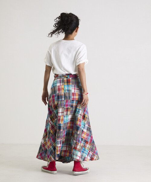 Freada（フリーダ）の「Freada/フリーダ インドパッチワークチェック巻きスカート（スカート・レディース・グリーン/その他・ONE SIZE）」の20枚目の写真