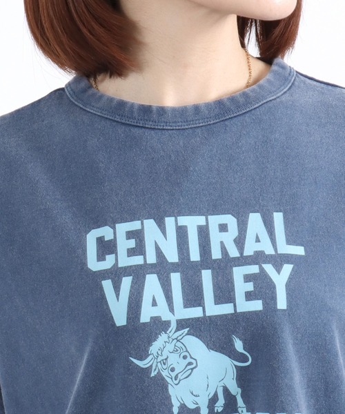 Champion(チャンピオン)の「Champion(チャンピオン)ウォッシュ加工 カレッジロゴTシャツ/ヴィンテージ風 フレンチスリーブ リラックスフィット(Tシャツ/カットソー・レディース・グリーン/ダークブラウン/ブルー/スミクロ・L/M)」の14枚目の写真