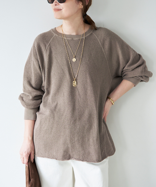 raspail(ラスパイユ)の「【Raspail/ラスパイユ】Nuance Sweat(Tシャツ/カットソー・レディース・カーキ/アイボリー・FREE)」の19枚目の写真