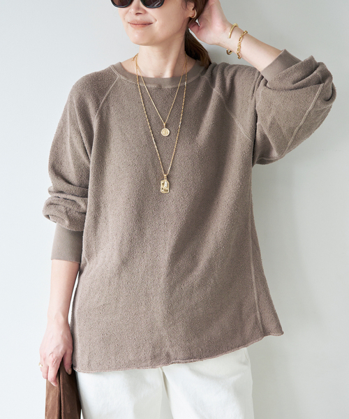 raspail(ラスパイユ)の「【Raspail/ラスパイユ】Nuance Sweat(Tシャツ/カットソー・レディース・カーキ/アイボリー・FREE)」の17枚目の写真