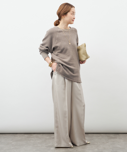 raspail(ラスパイユ)の「【Raspail/ラスパイユ】Nuance Sweat(Tシャツ/カットソー・レディース・カーキ/アイボリー・FREE)」の9枚目の写真