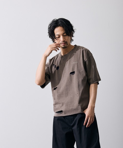 improves（インプローブス）の「フィーチャーロゴ 半袖 グランジ Tシャツ（Tシャツ/カットソー・メンズ・ブラウン/ブラック・X-LARGE/LARGE/MEDIUM/SMALL）」の14枚目の写真