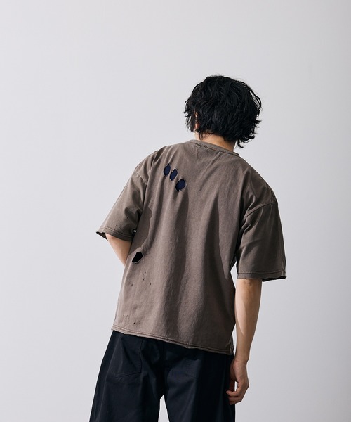 improves（インプローブス）の「フィーチャーロゴ 半袖 グランジ Tシャツ（Tシャツ/カットソー・メンズ・ブラウン/ブラック・X-LARGE/LARGE/MEDIUM/SMALL）」の20枚目の写真