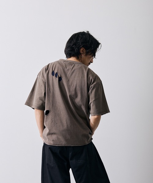 improves（インプローブス）の「フィーチャーロゴ 半袖 グランジ Tシャツ（Tシャツ/カットソー・メンズ・ブラウン/ブラック・X-LARGE/LARGE/MEDIUM/SMALL）」の22枚目の写真