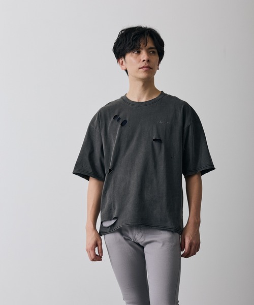 improves（インプローブス）の「フィーチャーロゴ 半袖 グランジ Tシャツ（Tシャツ/カットソー・メンズ・ブラウン/ブラック・X-LARGE/LARGE/MEDIUM/SMALL）」の3枚目の写真