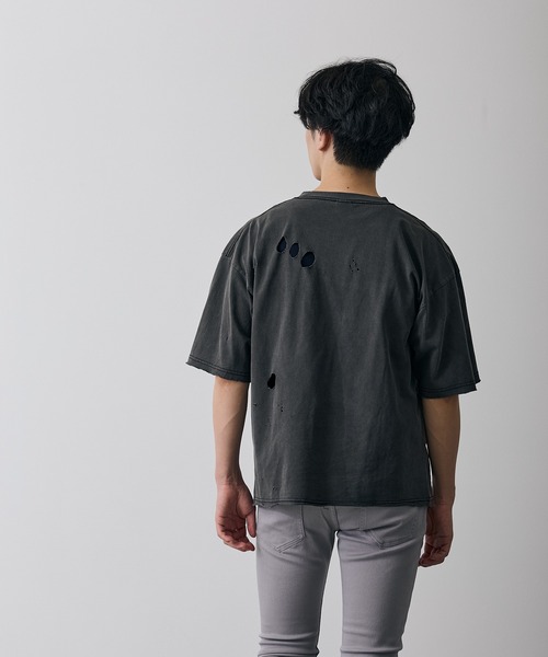 improves（インプローブス）の「フィーチャーロゴ 半袖 グランジ Tシャツ（Tシャツ/カットソー・メンズ・ブラウン/ブラック・X-LARGE/LARGE/MEDIUM/SMALL）」の8枚目の写真