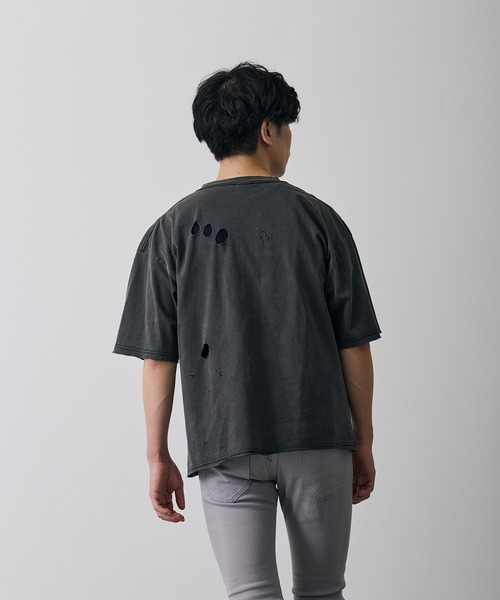 improves（インプローブス）の「フィーチャーロゴ 半袖 グランジ Tシャツ（Tシャツ/カットソー・メンズ・ブラウン/ブラック・X-LARGE/LARGE/MEDIUM/SMALL）」の9枚目の写真