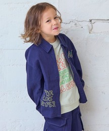 MARKEY'S（マーキーズ）の「ヘリンボンツイル刺繍プリントジャケット（カバーオール）」