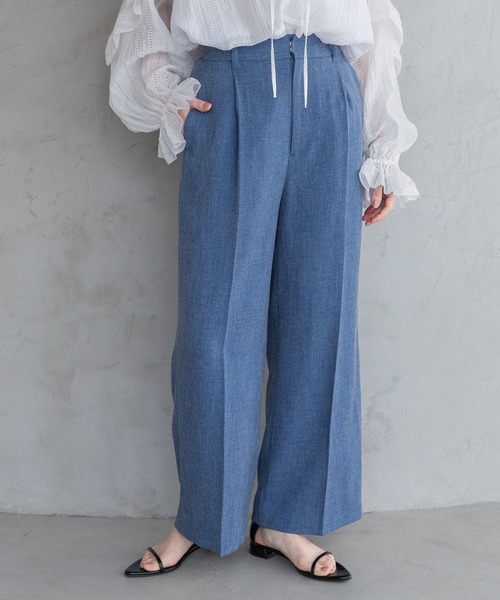 A part by（アパートバイ）の「【多機能・セットアップ対応可能】リネンライクパンツ（その他パンツ・レディース・ブラック系その他2/ベージュ/ブルー/ピンク系その他・SMALL/MEDIUM）」の3枚目の写真