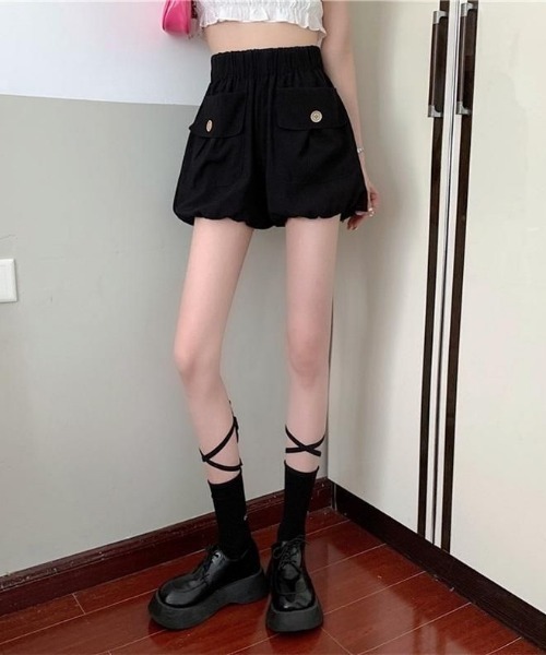 Mejoul(メジュール)の「【2026春夏新作】カーゴポケットハイウエストバルーンショートパンツ(その他パンツ・レディース・ブラック/ホワイト・M/L)」の11枚目の写真