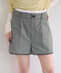 【セットアップ対応】ピコレースチェックショートパンツ