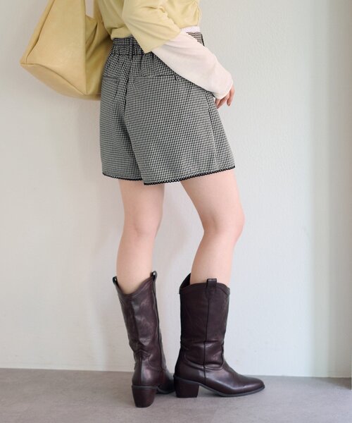 Kastane(カスタネ)の「【セットアップ対応】ピコレースチェックショートパンツ(その他パンツ・レディース・ブラック/ネイビー・FREE)」の19枚目の写真