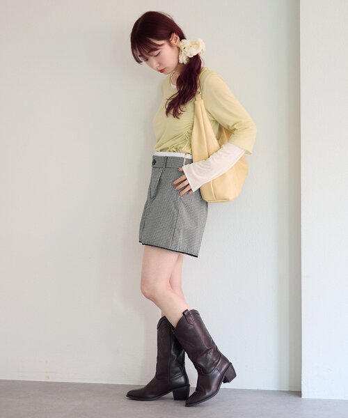 Kastane(カスタネ)の「【セットアップ対応】ピコレースチェックショートパンツ(その他パンツ・レディース・ブラック/ネイビー・FREE)」の22枚目の写真