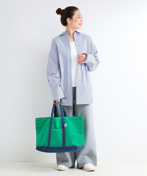 B.C STOCK(ベーセーストック)の「ウォッシャブル / オーバーシャツ(シャツ/ブラウス・レディース・ホワイト/グリーン/ピンク/ブルー/ベージュ・FREE)」の7枚目の写真