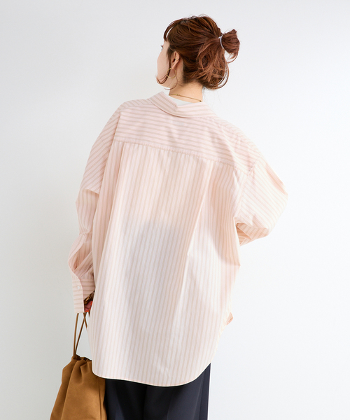 B.C STOCK(ベーセーストック)の「ウォッシャブル / オーバーシャツ(シャツ/ブラウス・レディース・ホワイト/グリーン/ピンク/ブルー/ベージュ・FREE)」の18枚目の写真