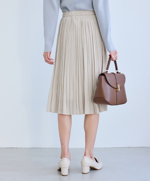 ROPE' PICNIC（ロペピクニック）の「着丈が選べるエアリープリーツスカート（スカート・レディース・ベージュ/ネイビー/ピンク・M/TM）」の9枚目の写真