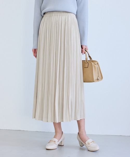 ROPE' PICNIC（ロペピクニック）の「着丈が選べるエアリープリーツスカート（スカート・レディース・ベージュ/ネイビー/ピンク・M/TM）」の13枚目の写真