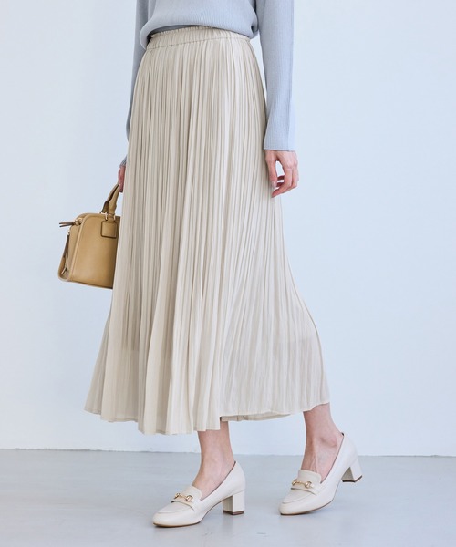 ROPE' PICNIC（ロペピクニック）の「着丈が選べるエアリープリーツスカート（スカート・レディース・ベージュ/ネイビー/ピンク・M/TM）」の14枚目の写真