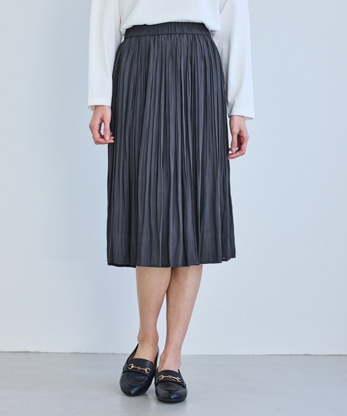 ROPE' PICNIC（ロペピクニック）の「着丈が選べるエアリープリーツスカート（スカート・レディース・ベージュ/ネイビー/ピンク・M/TM）」の19枚目の写真