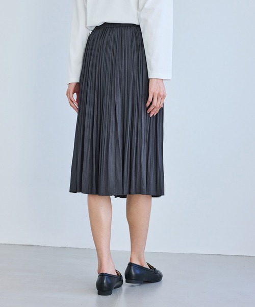 ROPE' PICNIC（ロペピクニック）の「着丈が選べるエアリープリーツスカート（スカート・レディース・ベージュ/ネイビー/ピンク・M/TM）」の20枚目の写真