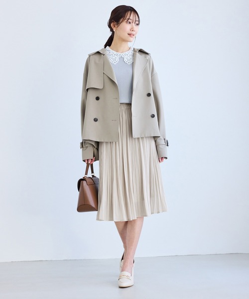 ROPE' PICNIC（ロペピクニック）の「着丈が選べるエアリープリーツスカート（スカート・レディース・ベージュ/ネイビー/ピンク・M/TM）」の6枚目の写真