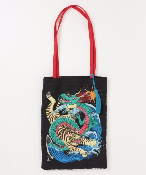 カヤ（カヤ）の「【鈴木ひょっとこ×倭物やカヤ】トートバッグ（トートバッグ・レディース・その他1/その他2/その他3/その他5/その他4・FREE）」の4枚目の写真