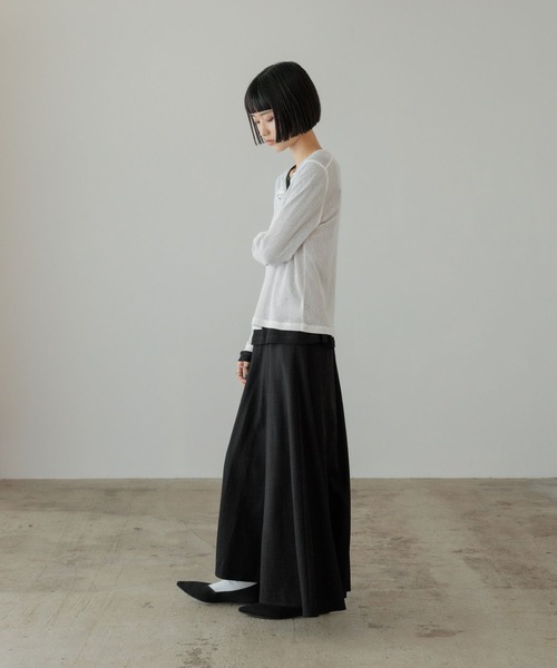 LOWRYS FARM(ローリーズファーム)の「フィブリルフレアスカート 656368(スカート・レディース・ブラック/アイボリー/ブルー/グレー・LARGE/MEDIUM)」の7枚目の写真