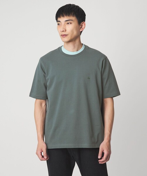 BROOKS BROTHERS（ブルックスブラザーズ）の「【別注】＜Brooks Brothers＞GLR カノコ クルーネック Tシャツ（Tシャツ/カットソー・メンズ・パープル/オリーブ/ブラック・L/S/M）」の3枚目の写真