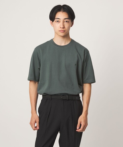 BROOKS BROTHERS（ブルックスブラザーズ）の「【別注】＜Brooks Brothers＞GLR カノコ クルーネック Tシャツ（Tシャツ/カットソー・メンズ・パープル/オリーブ/ブラック・L/S/M）」の7枚目の写真