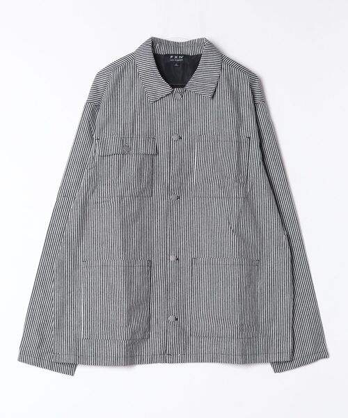 INNOCENT(イノセント)の「【T16】【FXN Los Angeles/エフエックスエヌ ロサンゼルス】HICKORY COVERALL F-7728(カバーオール・メンズ・ネイビー/ブラック・MEDIUM/LARGE/X-LARGE/XX-LARGE/SMALL)」の3枚目の写真