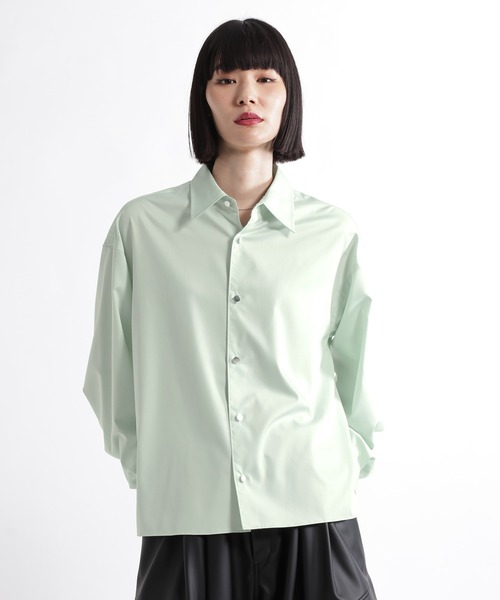 HARE(ハレ)の「ブロードドレスシャツ(HARE)(シャツ/ブラウス・メンズ・サックスブルー/ホワイト/グレー/ブラック/ブラック系その他/グリーン系その他/ホワイト系その他/スカイブルー・MEDIUM/SMALL/X-SMALL)」の7枚目の写真