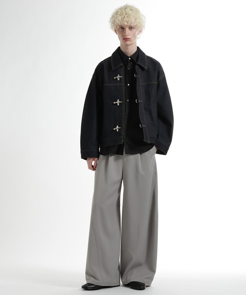 HARE（ハレ）の「ブロードドレスシャツ(HARE)（シャツ/ブラウス・メンズ・サックスブルー/ホワイト/グレー/ブラック・MEDIUM/SMALL）」の8枚目の写真