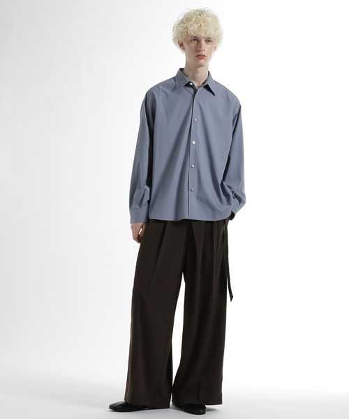 HARE（ハレ）の「ブロードドレスシャツ(HARE)（シャツ/ブラウス・メンズ・サックスブルー/ホワイト/グレー/ブラック・MEDIUM/SMALL）」の13枚目の写真