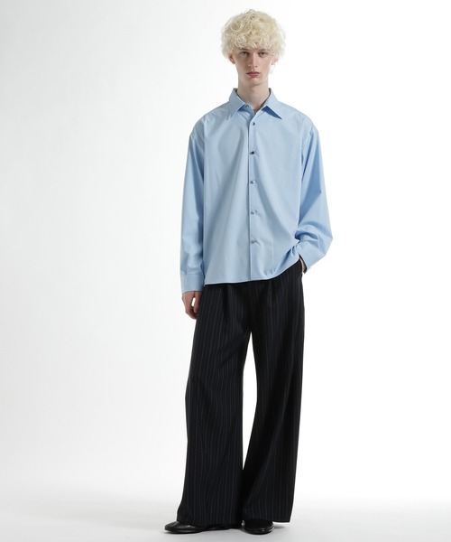 HARE（ハレ）の「ブロードドレスシャツ(HARE)（シャツ/ブラウス・メンズ・サックスブルー/ホワイト/グレー/ブラック・MEDIUM/SMALL）」の19枚目の写真