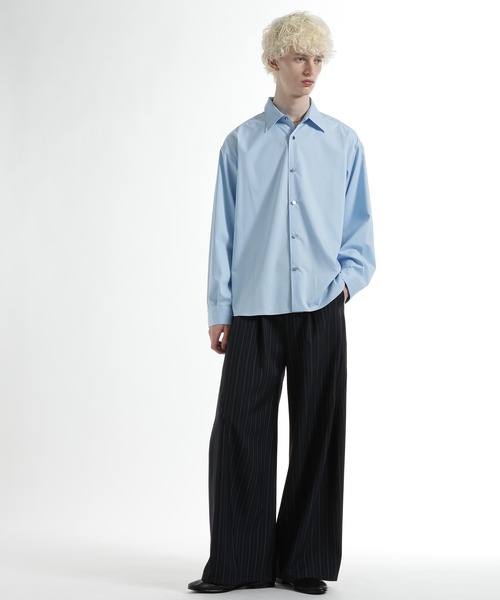 HARE（ハレ）の「ブロードドレスシャツ(HARE)（シャツ/ブラウス・メンズ・サックスブルー/ホワイト/グレー/ブラック・MEDIUM/SMALL）」の20枚目の写真