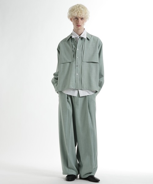 HARE（ハレ）の「ブロードドレスシャツ(HARE)（シャツ/ブラウス・メンズ・サックスブルー/ホワイト/グレー/ブラック・MEDIUM/SMALL）」の5枚目の写真