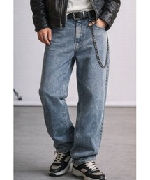 Sakka（サッカ）の「ウオレットチェーン付ワイドデニムパンツ（デニムパンツ）」