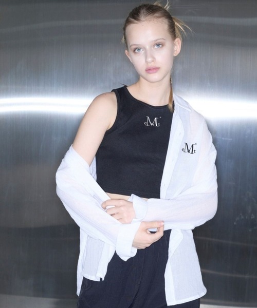 MUCENT（ムセント）の「【UNISEX】MUCENT／NUVIAシアーシャツ（シャツ/ブラウス・レディース・ホワイト/ブラック・FREE）」の4枚目の写真