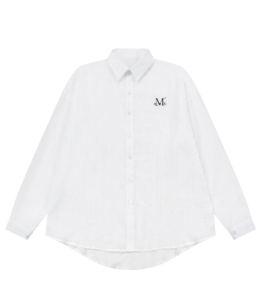 MUCENT（ムセント）の「【UNISEX】MUCENT／NUVIAシアーシャツ（シャツ/ブラウス・レディース・ホワイト/ブラック・FREE）」の5枚目の写真