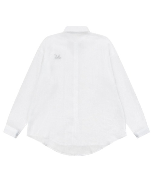 MUCENT（ムセント）の「【UNISEX】MUCENT／NUVIAシアーシャツ（シャツ/ブラウス・レディース・ホワイト/ブラック・FREE）」の6枚目の写真