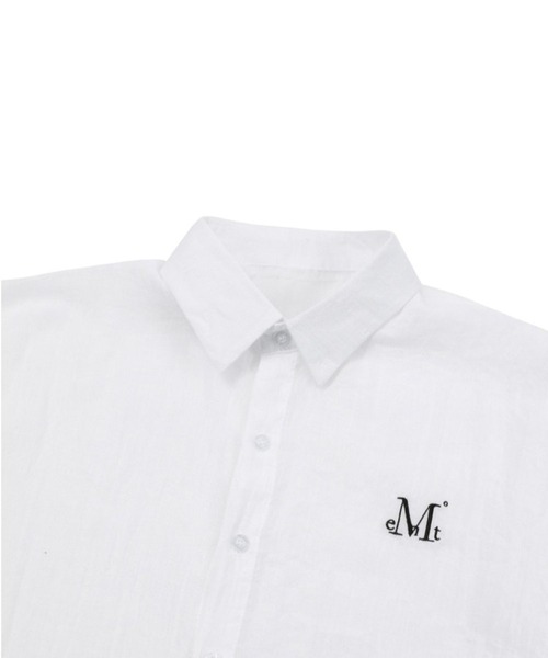 MUCENT（ムセント）の「【UNISEX】MUCENT／NUVIAシアーシャツ（シャツ/ブラウス・レディース・ホワイト/ブラック・FREE）」の7枚目の写真