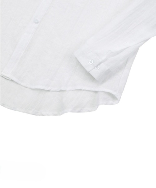 MUCENT（ムセント）の「【UNISEX】MUCENT／NUVIAシアーシャツ（シャツ/ブラウス・レディース・ホワイト/ブラック・FREE）」の8枚目の写真