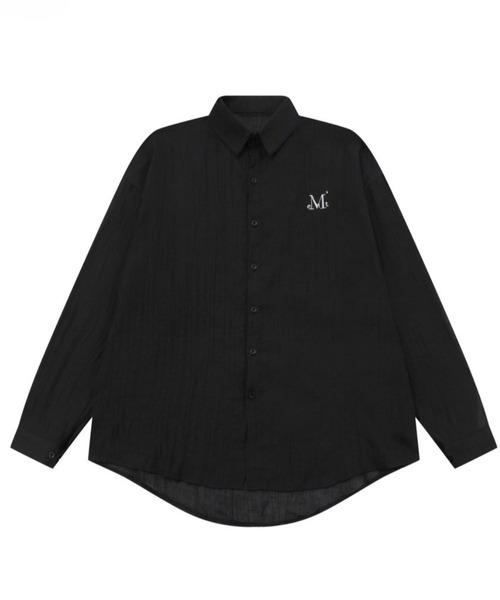 MUCENT（ムセント）の「【UNISEX】MUCENT／NUVIAシアーシャツ（シャツ/ブラウス・レディース・ホワイト/ブラック・FREE）」の9枚目の写真